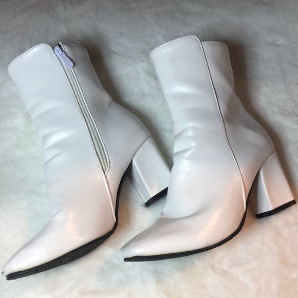 white disco boots